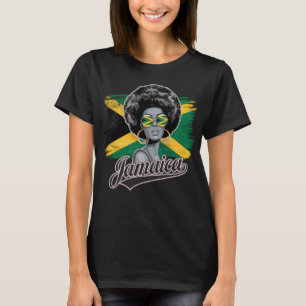Camiseta Mujer Afrocaribeña Bandera de Jamaica Vibración de