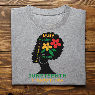 Camiseta Mujer afrofeminista poder negro estética Juneteent