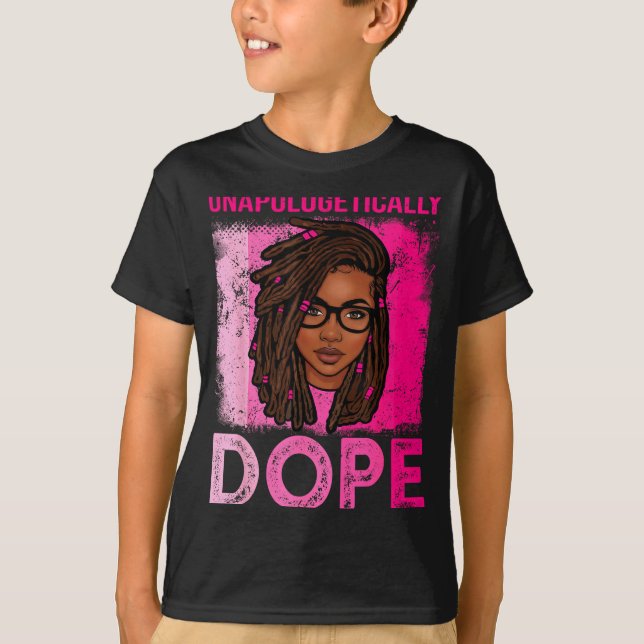 Camiseta Mujer afrolatina sin disculparse cabello dreadlock (Anverso)