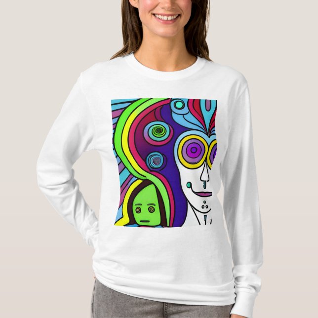 Camiseta mujer ajena sicodelico (Anverso)