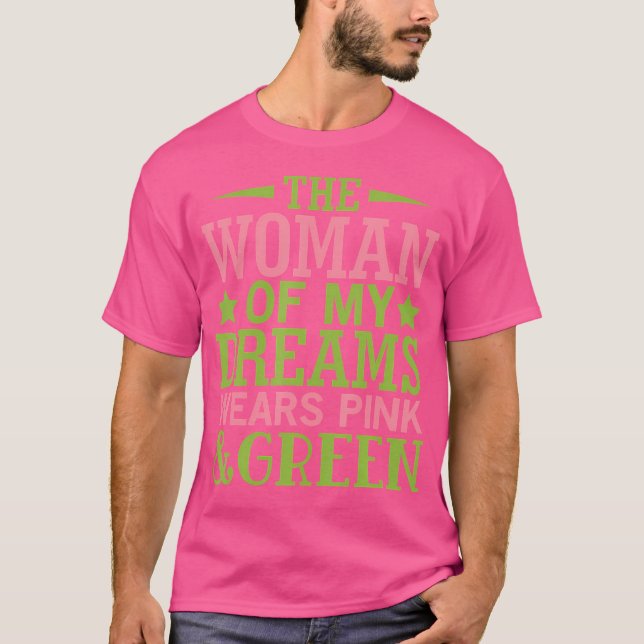 Camiseta Mujer Alfa De Mis Sueños Lleva Rosa Verde Honey Do (Anverso)