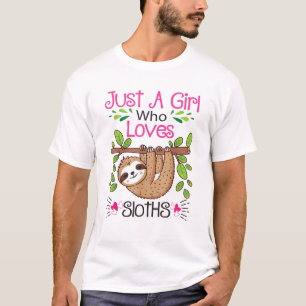 Camiseta Mujer Amante de Perezosos Linda Chicas Solo una Ch