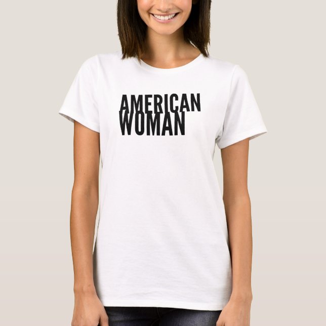 Camiseta "Mujer Americana" (Anverso)