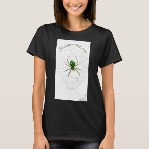 Camiseta Mujer Araña Verde Tejedora de la Naturaleza Algodó