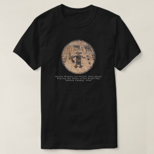 Camiseta Mujer araña y petroglifo coyote