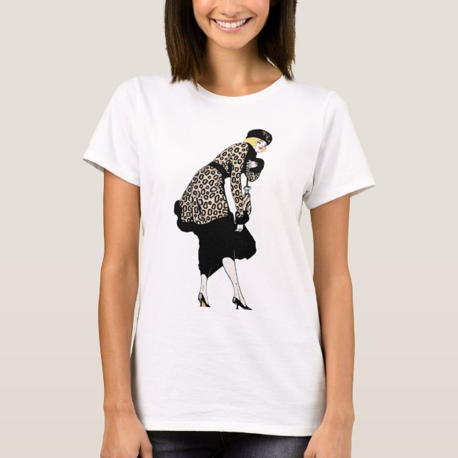 Camiseta Mujer Art Decó de época en la chaqueta de papel Le (Anverso)
