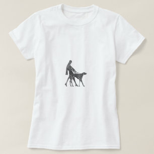 Camiseta Mujer Art Deco y perro