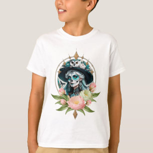 Camiseta Mujer asombrosa con un impresionante maquillaje de