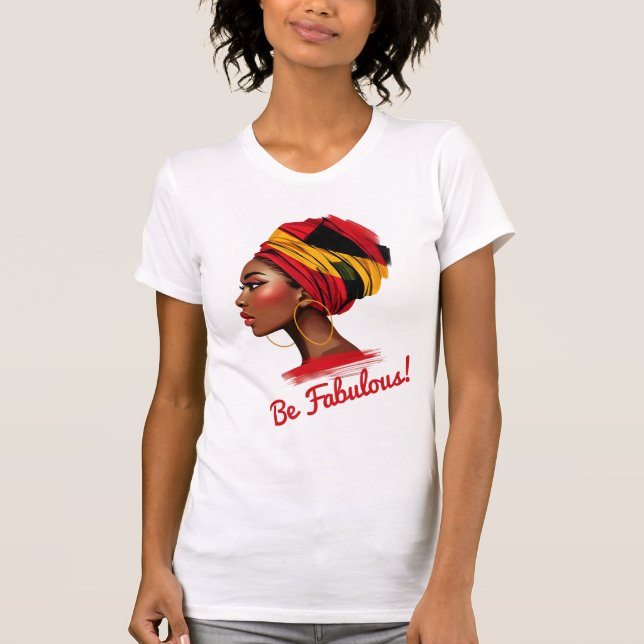 Camiseta Mujer audaz con casco vibrante (Anverso)