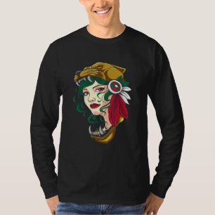 Camiseta Mujer azteca - Chica mexicano - Chava - Hecho Mexi