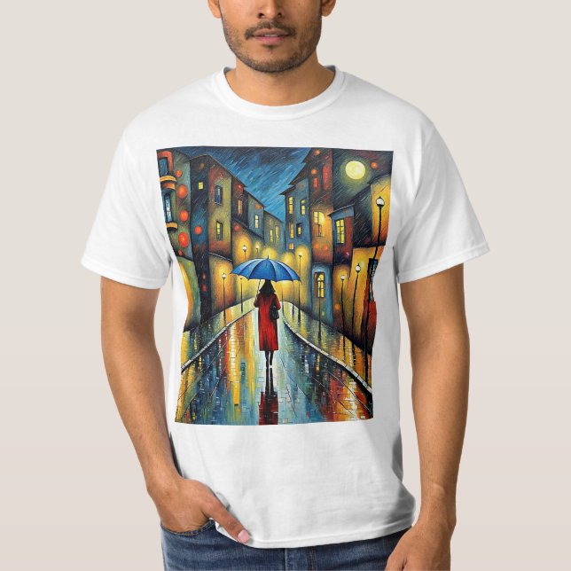 Camiseta Mujer bajo el paraguas 1 (Anverso)
