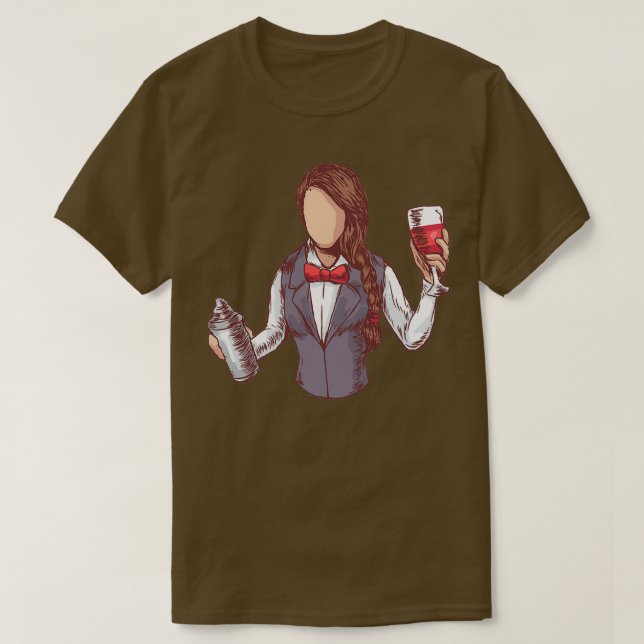 Camiseta Mujer Bartender (Diseño del anverso)
