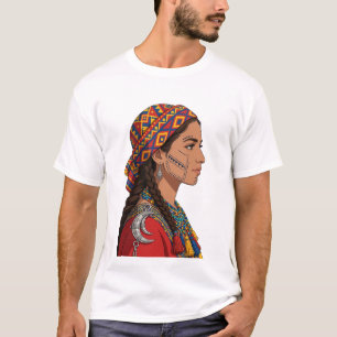 Camiseta Mujer Bereber Amazigh Joyería de Tatuaje Tradicion