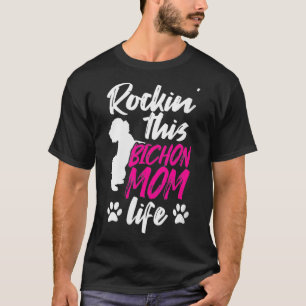 Camiseta Mujer: Bichon Frise Bichon Mamá tee por dueño de p