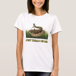 Camiseta Mujer blanca con la bandera moderna de Gadsden de