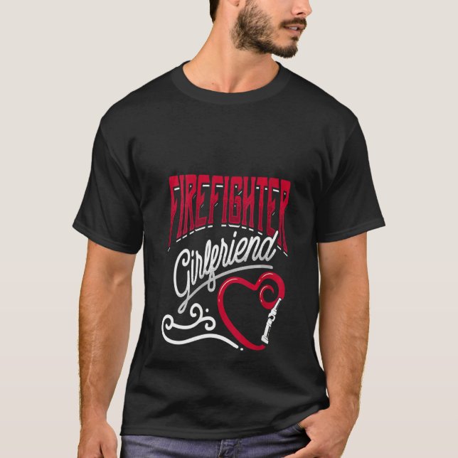 Camiseta Mujer bombera novia de la línea roja delgada (Anverso)