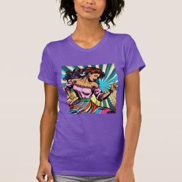 Camiseta Mujer bonito bailando salsa arte pop