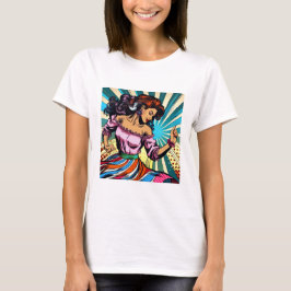 Camiseta Mujer bonito bailando salsa arte pop
