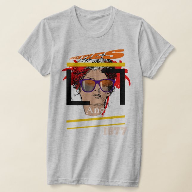 Camiseta Mujer californiana de arte pop de Los Ángeles (Distribución)
