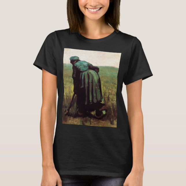 Camiseta Mujer campesina cavando por Vincent van Gogh (Anverso)