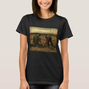Camiseta Mujer campesina plantando papa de Vincent van Gogh