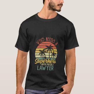 Camiseta Mujer: Célebre Abogado Superhéroe Vintage Tee Para