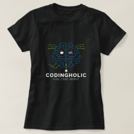 Camiseta Mujer Cerebro Tecnológico Programadora de Código