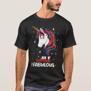 Camiseta Mujer Chilena Chile Bandera Unicornio Mujeres