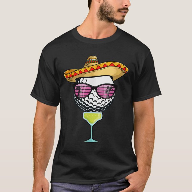 Camiseta Mujer Cinco De Mayo Golf Ball Con Sombrero Margar (Anverso)