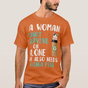 Camiseta Mujer Coffee Guinea Cerdos Mujer necesita café