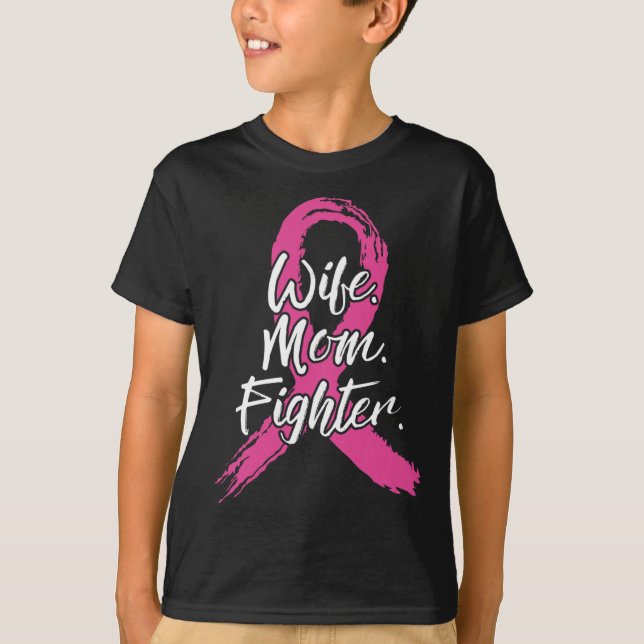 Camiseta Mujer combatiendo el cáncer de mama Paciente con c (Anverso)