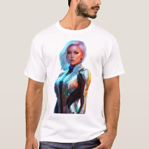Camiseta Mujer con belleza futurista