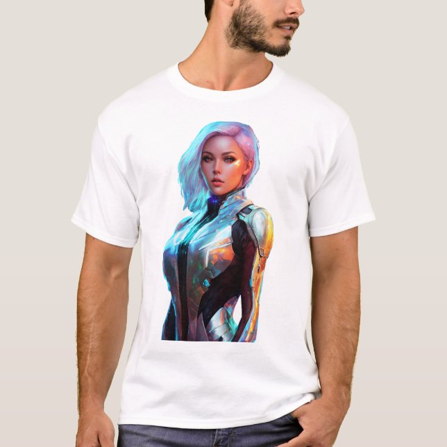 Camiseta Mujer con belleza futurista (Anverso)