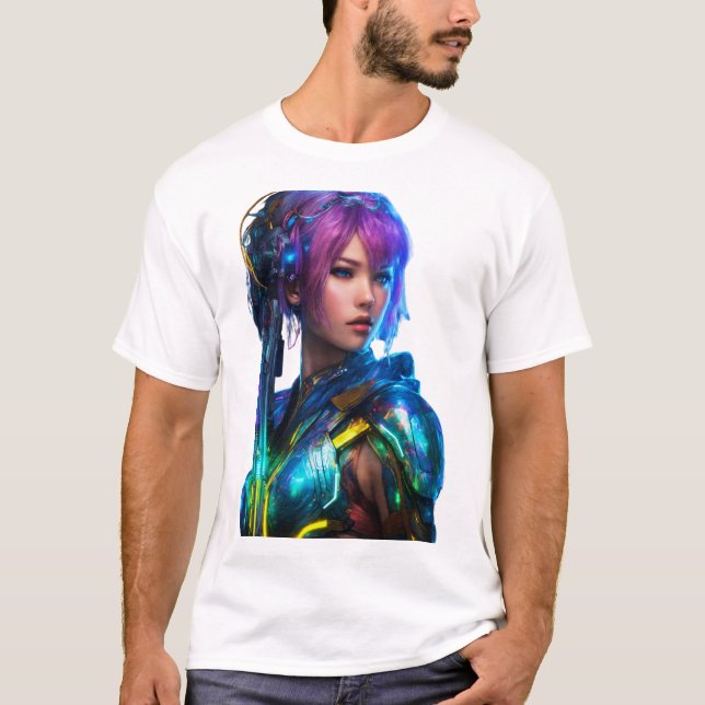 Camiseta Mujer con belleza futurista (Anverso)