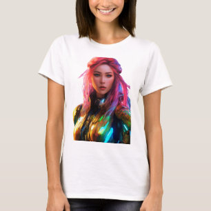 Camiseta Mujer con belleza futurista