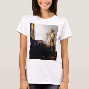 Camiseta Mujer con collar de perla, Johannes Vermeer