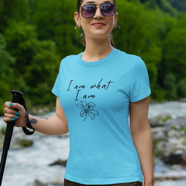 Camiseta Mujer con confianza floral de arte de línea minima (Subido por el creador)