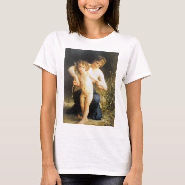 Camiseta Mujer con Cupido, Bouguereau (Anverso)