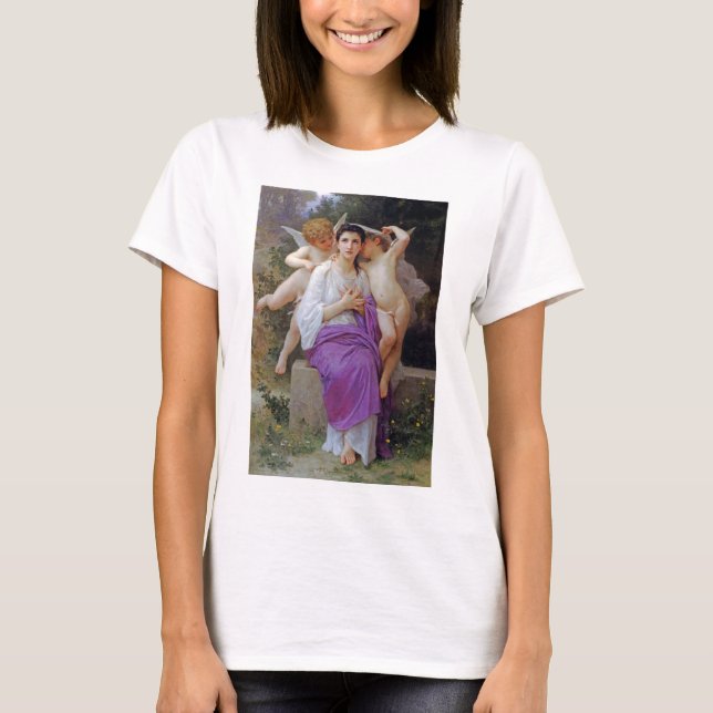 Camiseta Mujer con Cupido, Bouguereau (Anverso)