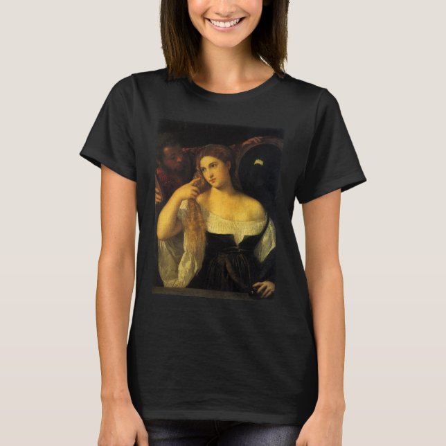 Camiseta Mujer con espejo de un renacimiento titiano (Anverso)