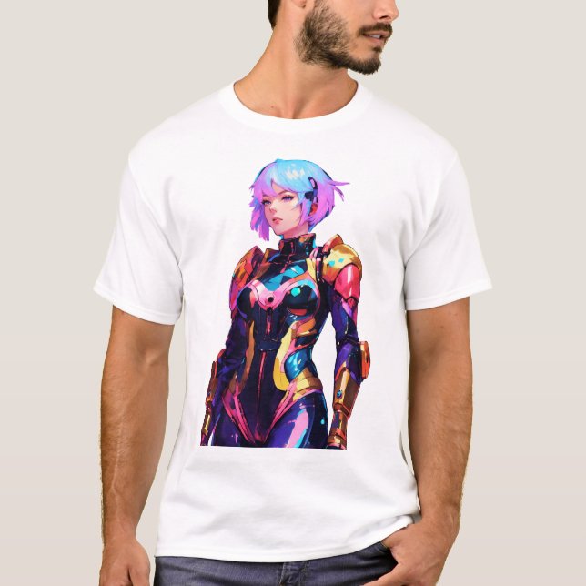 Camiseta Mujer Con Estilo De Anime Espacial (Anverso)