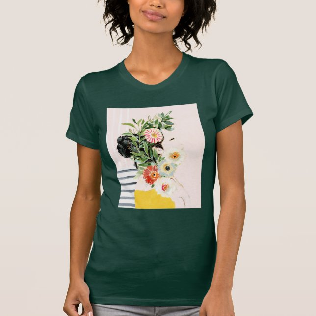Camiseta Mujer con flores (Anverso)