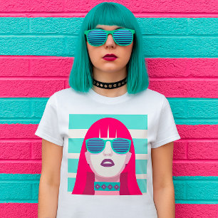 Camiseta Mujer con gafas de sol