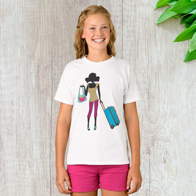 Camiseta Mujer Con Maleta (Subido por el creador)