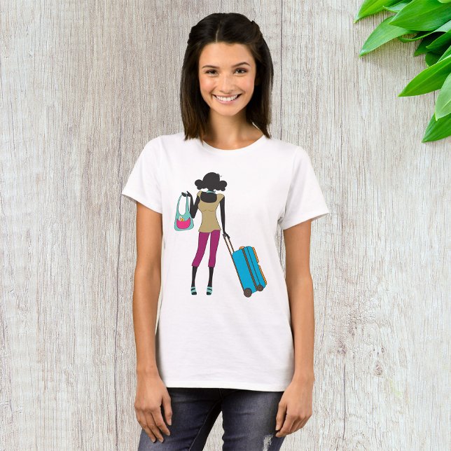 Camiseta Mujer Con Maleta (Subido por el creador)