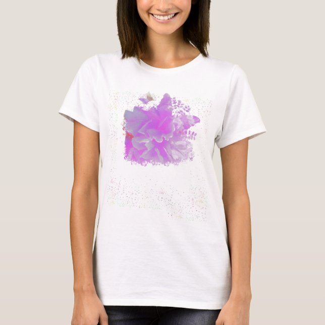 Camiseta *~* Mujer con pintura de peones rosados para marip (Anverso)