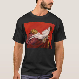 Camiseta Mujer con sofá rojo