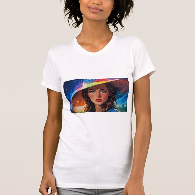 Camiseta Mujer con tijeras no convencionales (Anverso)