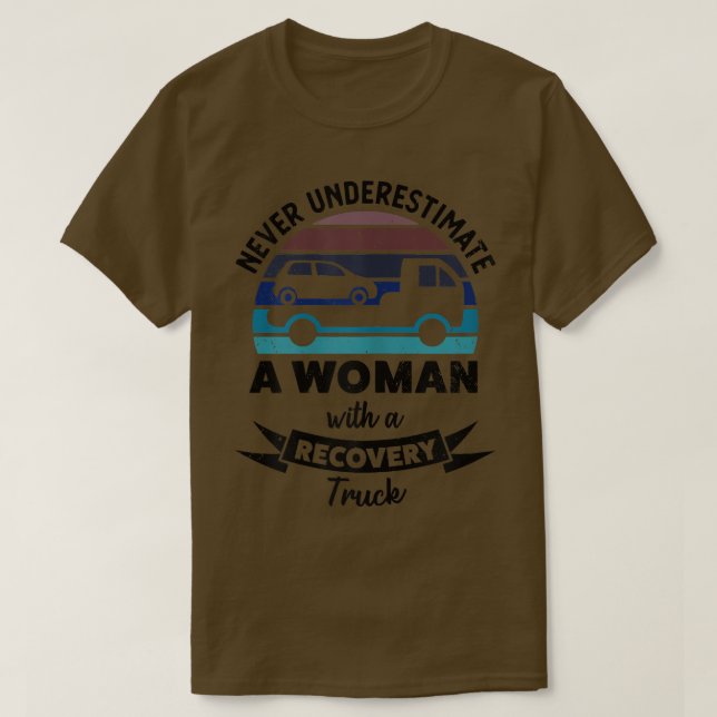 Camiseta Mujer con un camión de recuperación obsequia a mam (Diseño del anverso)