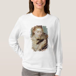 Camiseta Mujer con un gato de Pierre-Auguste Renoir